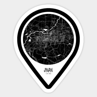 Jinan, China City Map - Travel Pin Sticker